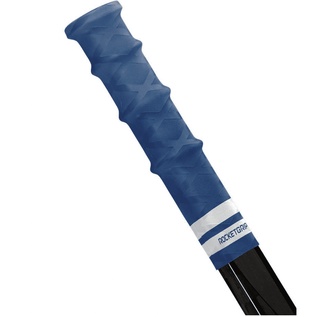RocketGrip Rubber Hockey Grip - Blue / White