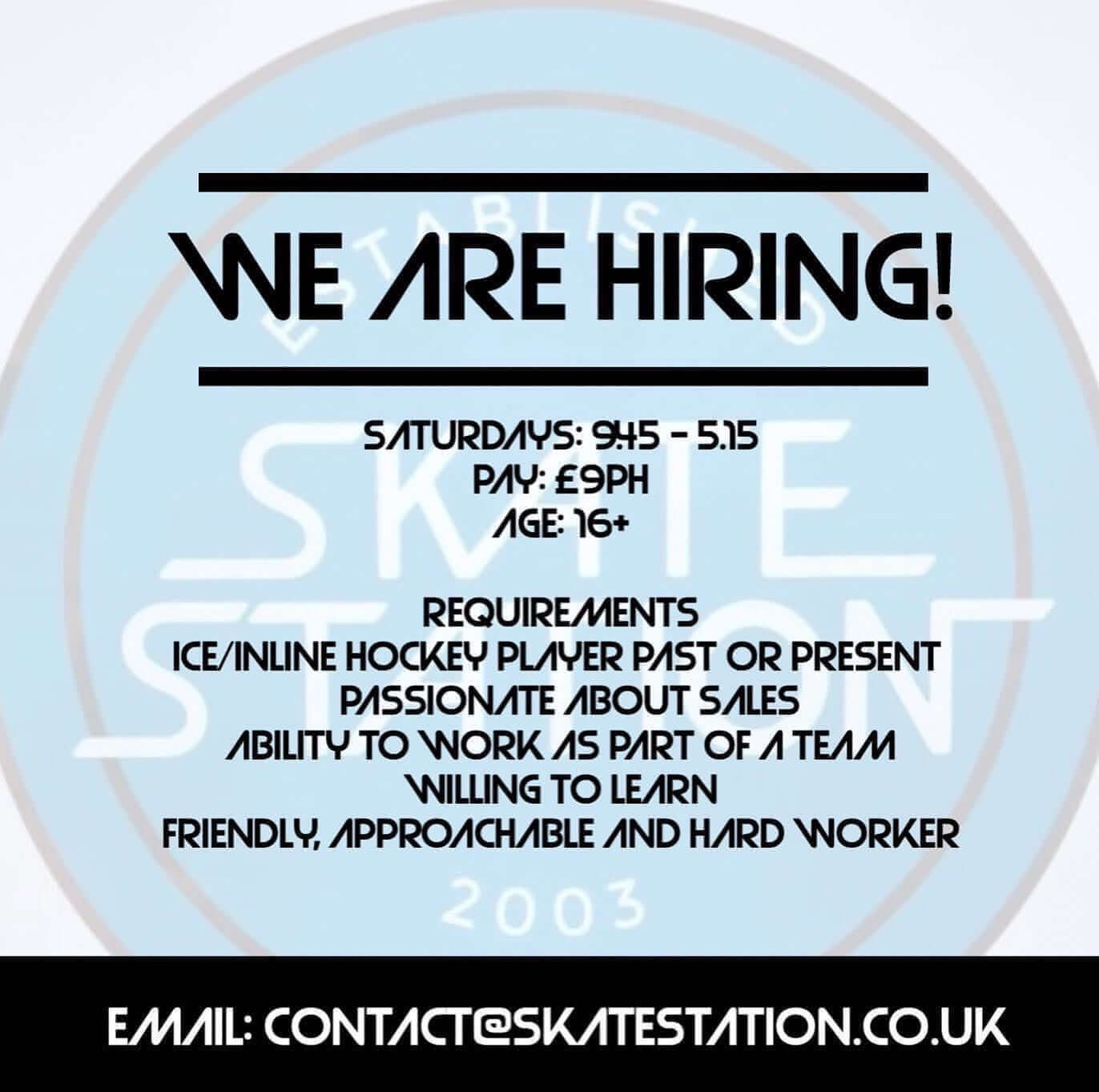 We Are Hiring - Saturday Sales Assistant