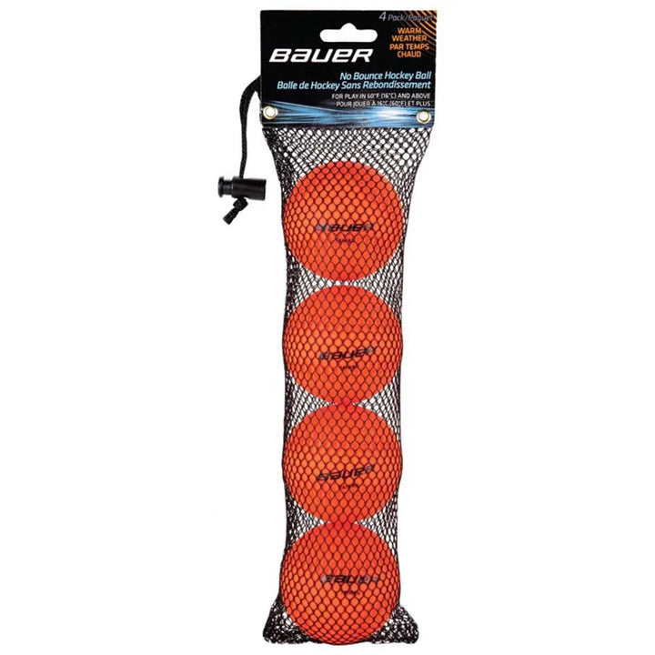 Bauer Hockey Ball - Orange - Warm Weather - 4 Pack