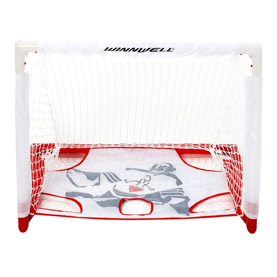 Winnwell Hockey Collapsible PVC Mini Net & Target W/2 Sticks, Ball & Case