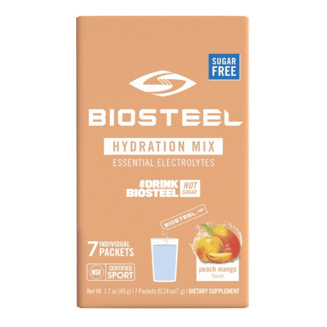 Biosteel Sports Hydration Peach Mango Mix Caddy 7 Sachets x 7g