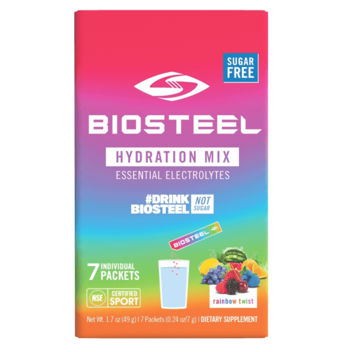Biosteel Sports Hydration Rainbow Twist Mix Caddy 7 Sachets x 7g