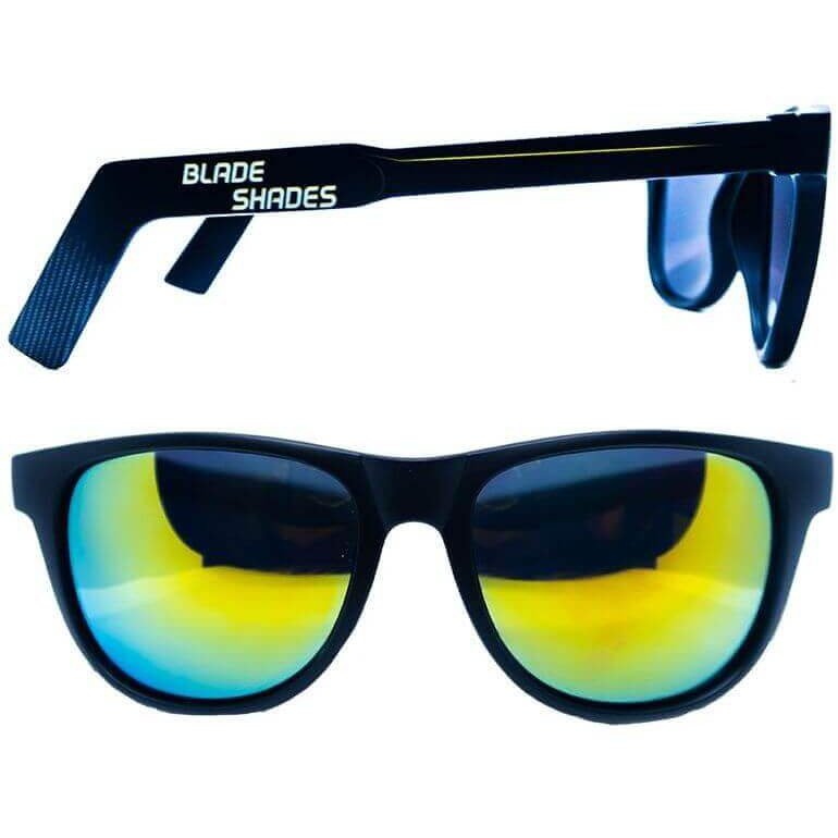 Blade Shades Goalie Style Black/Yellow Sunglasses