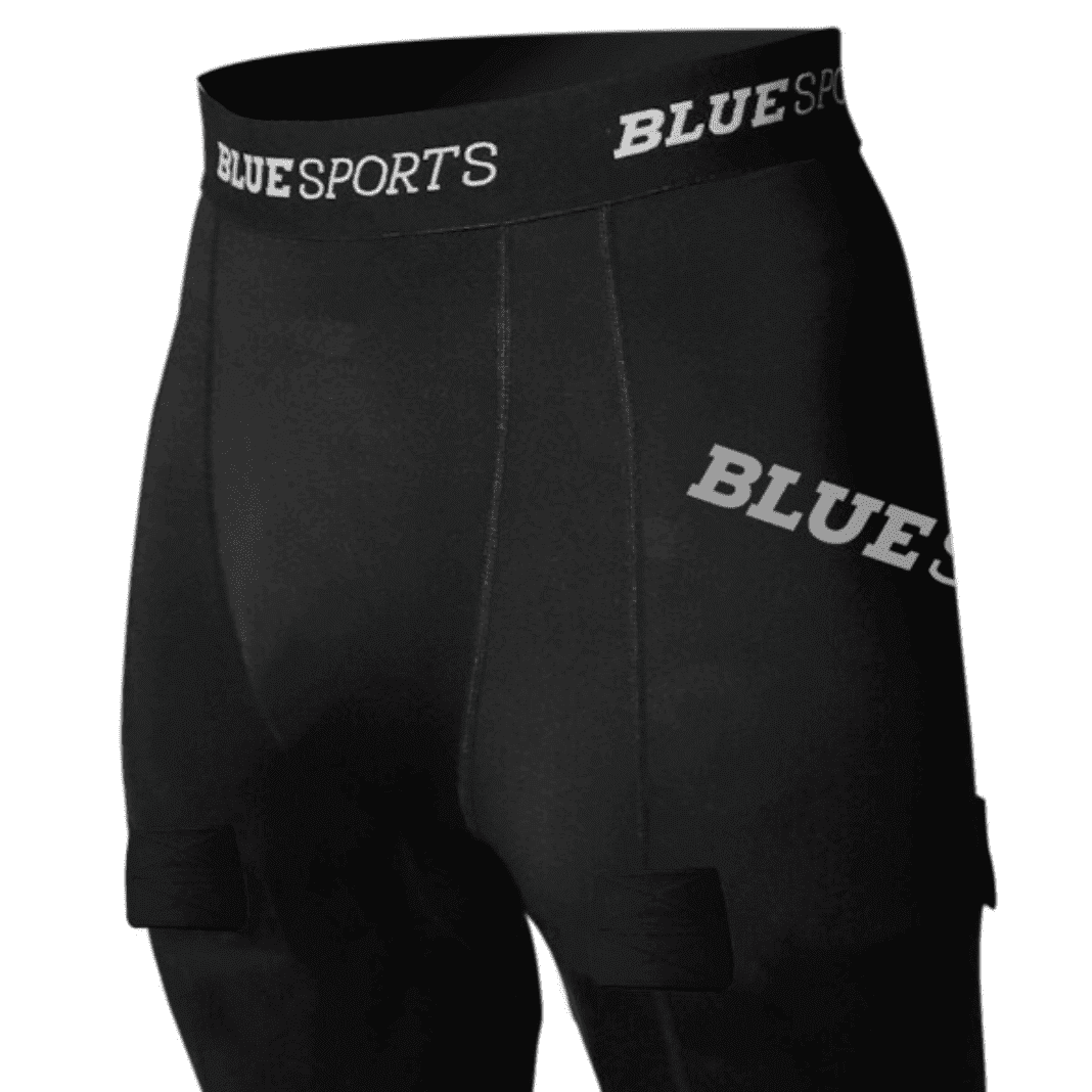 Blue Sports Compression Short With Cup