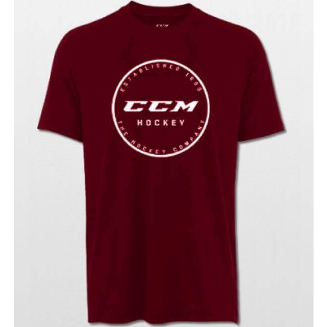 CCM Academy Short Sleeve Tech T-Shirt Burgundy