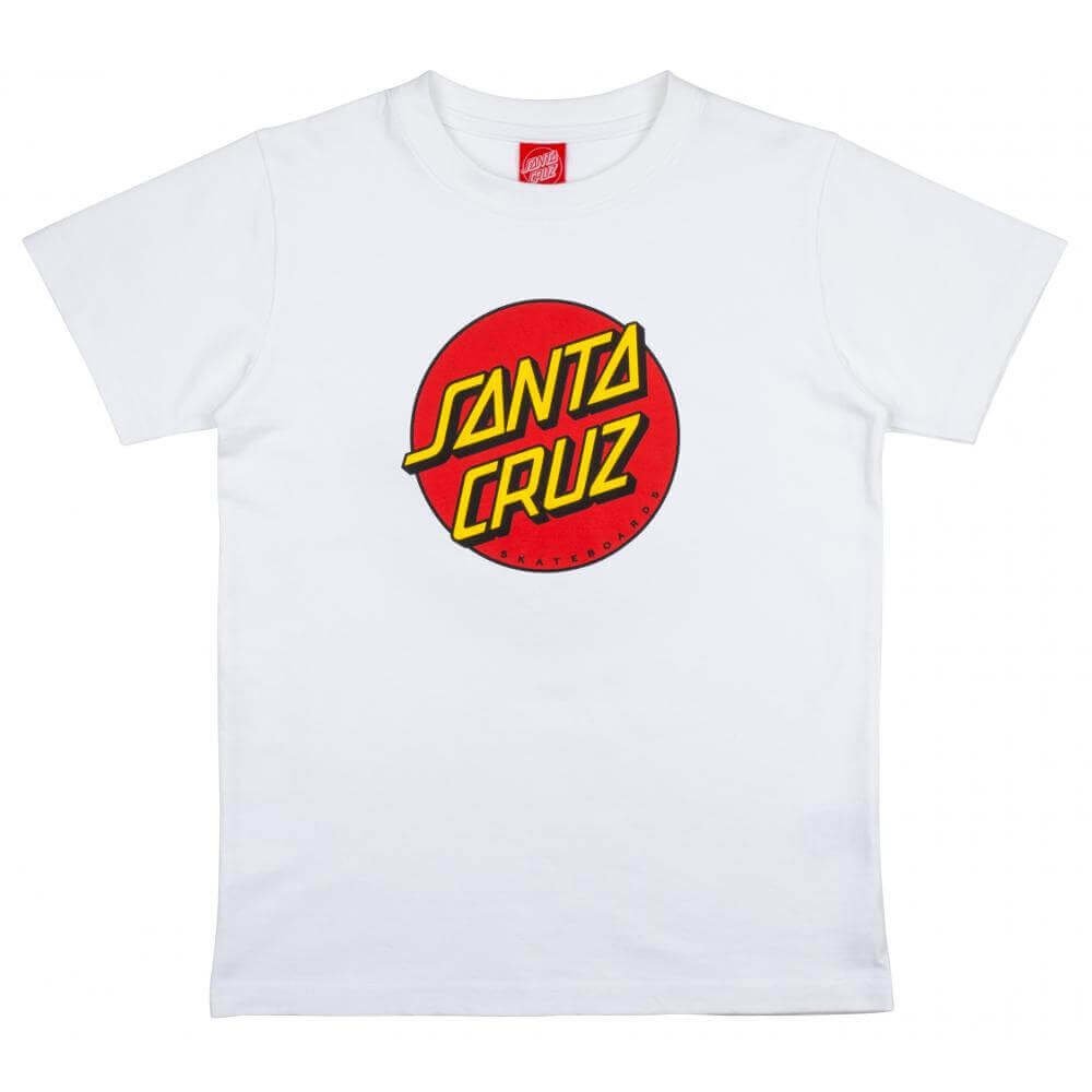 Santa Cruz Classic Dot T-Shirt White Youth