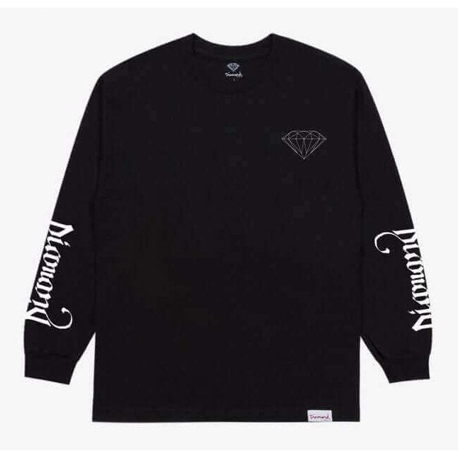 Diamond Supply Co. Double Read Long Sleeve T-Shirt Black