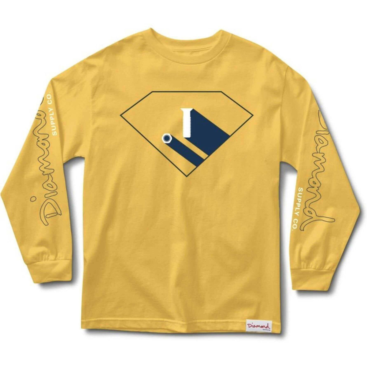 Diamond Supply Co. Industry Standard Long Sleeve T-Shirt Gold