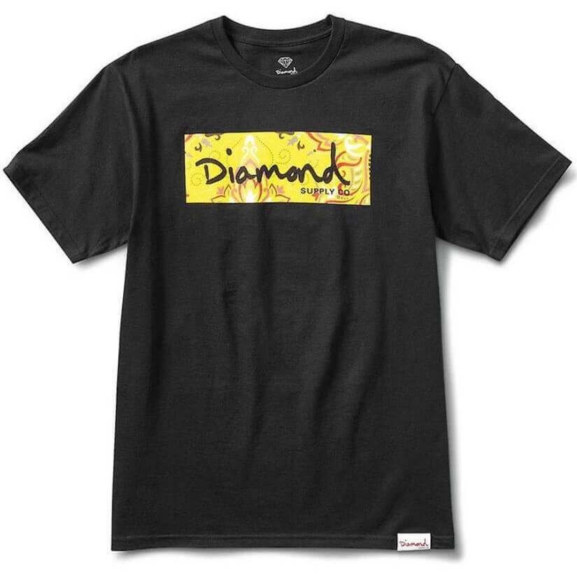 Diamond Supply Co. Paisley Box Logo T-Shirt Black