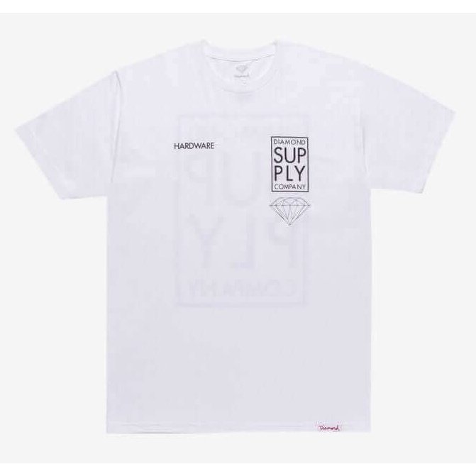 Diamond Supply Co. Stacked Type T-Shirt White