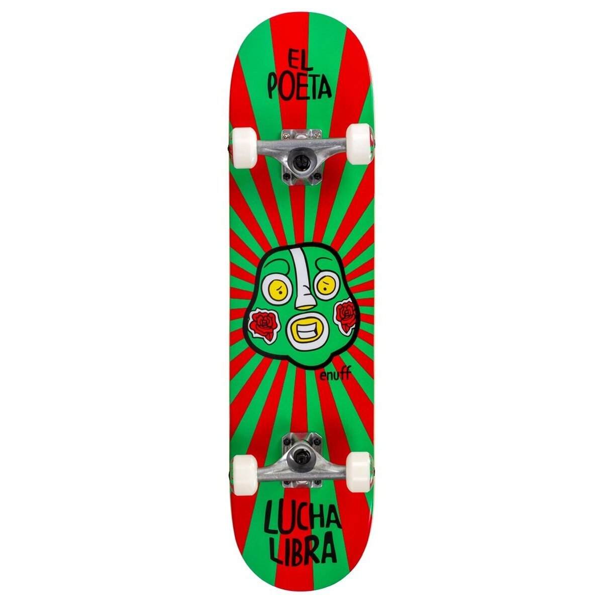 Enuff Lucha Libre Red/Green Complete Skateboard 7.75"