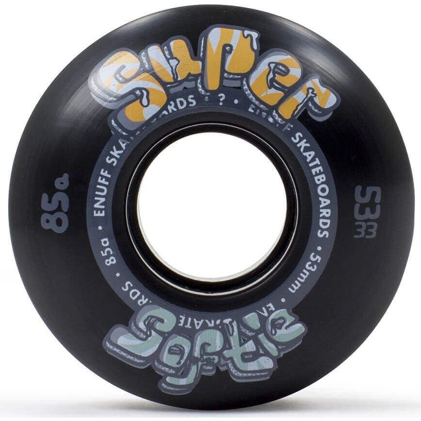 Enuff Super Softie 85a 53mm Black Wheels 4 Pack
