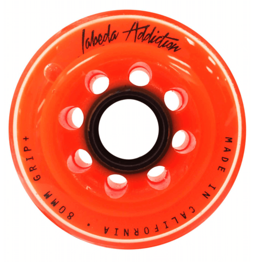 thumbnail image 2 of Labeda Addiction Orange 76mm Inline Hockey Wheels – Set Of 4 – Orange/Black 2 of 2