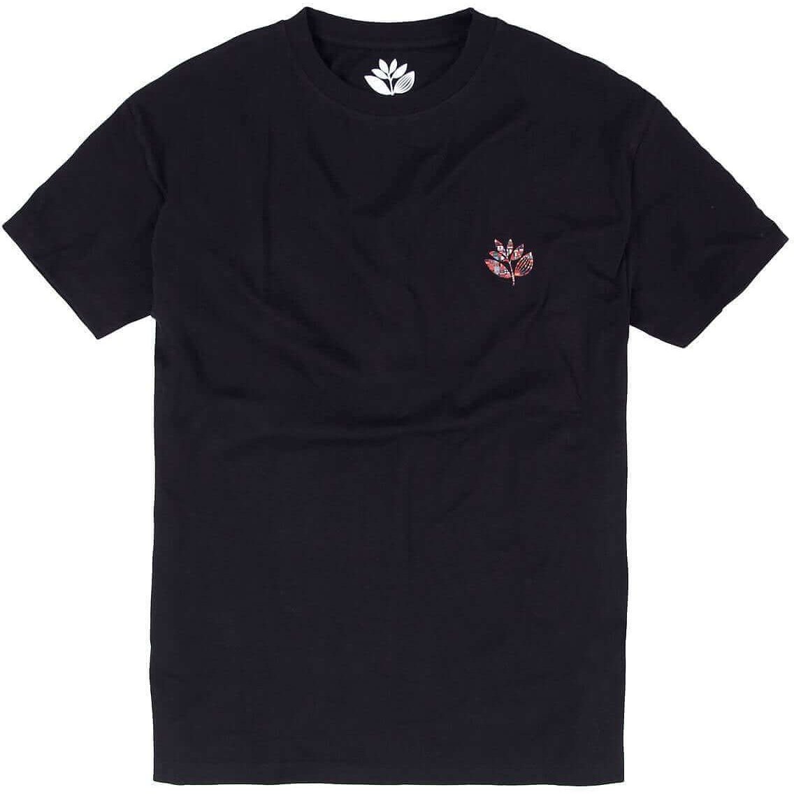 Magenta Plant Flag T-Shirt Black