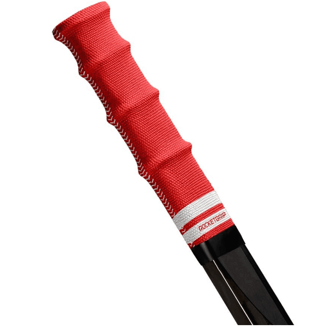 RocketGrip Color Fabric Hockey Grip - Red / White