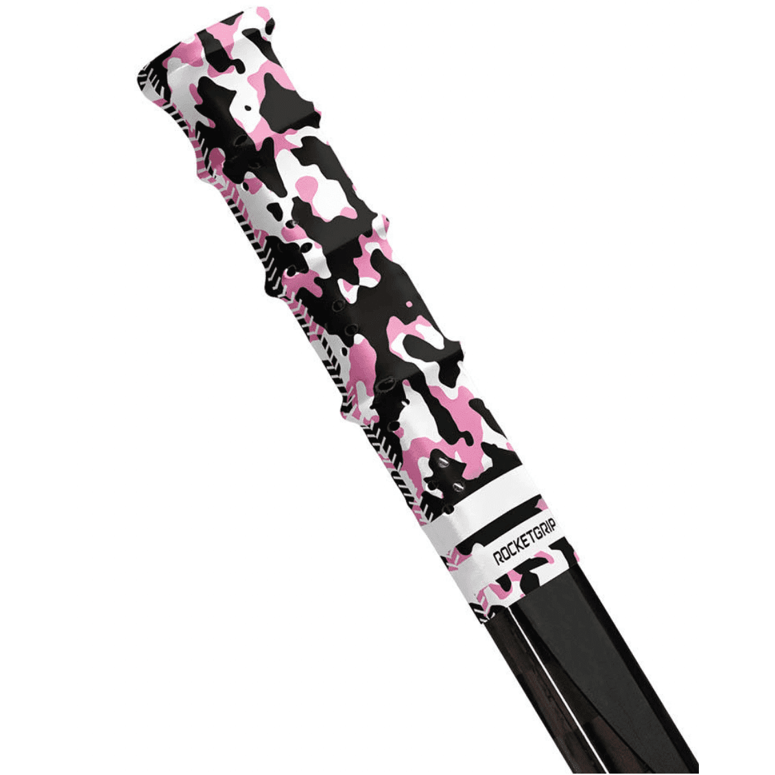 RocketGrip Color Hole Hockey Grip - Camo Pink / Black