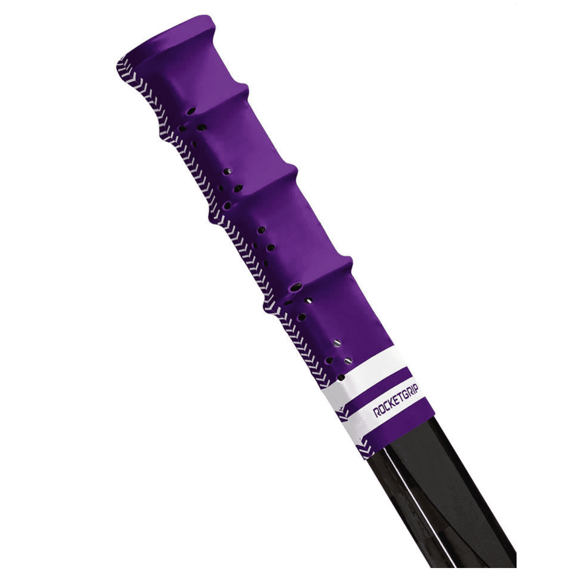 RocketGrip Color Hole Hockey Grip - Purple / White