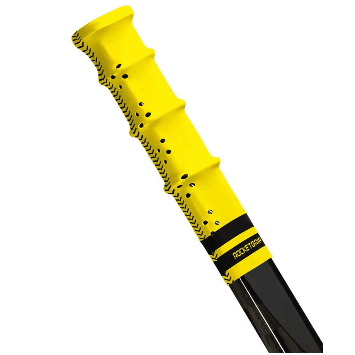 RocketGrip Color Hole Hockey Grip - Yellow / Black
