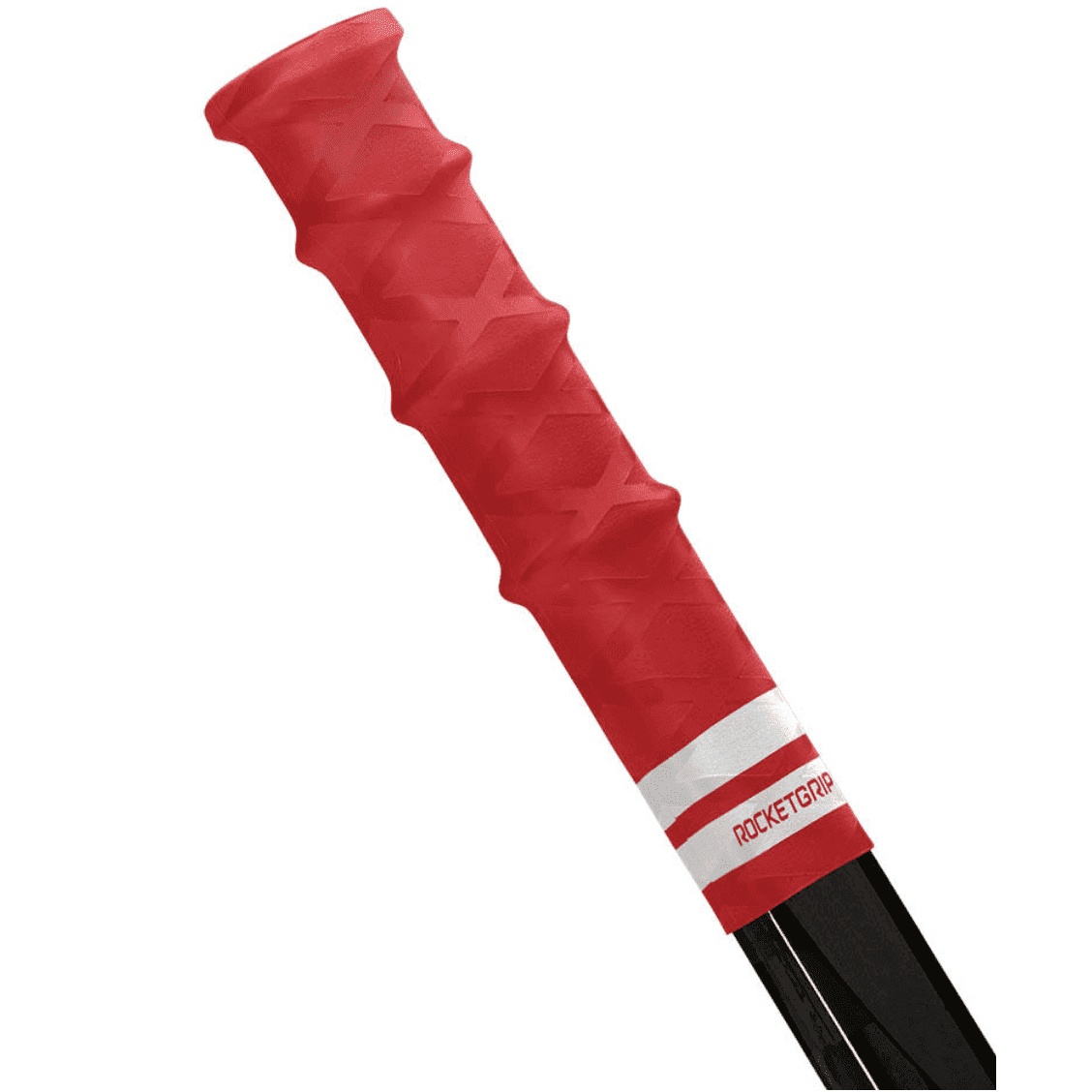 RocketGrip Rubber Hockey Grip - Red / White