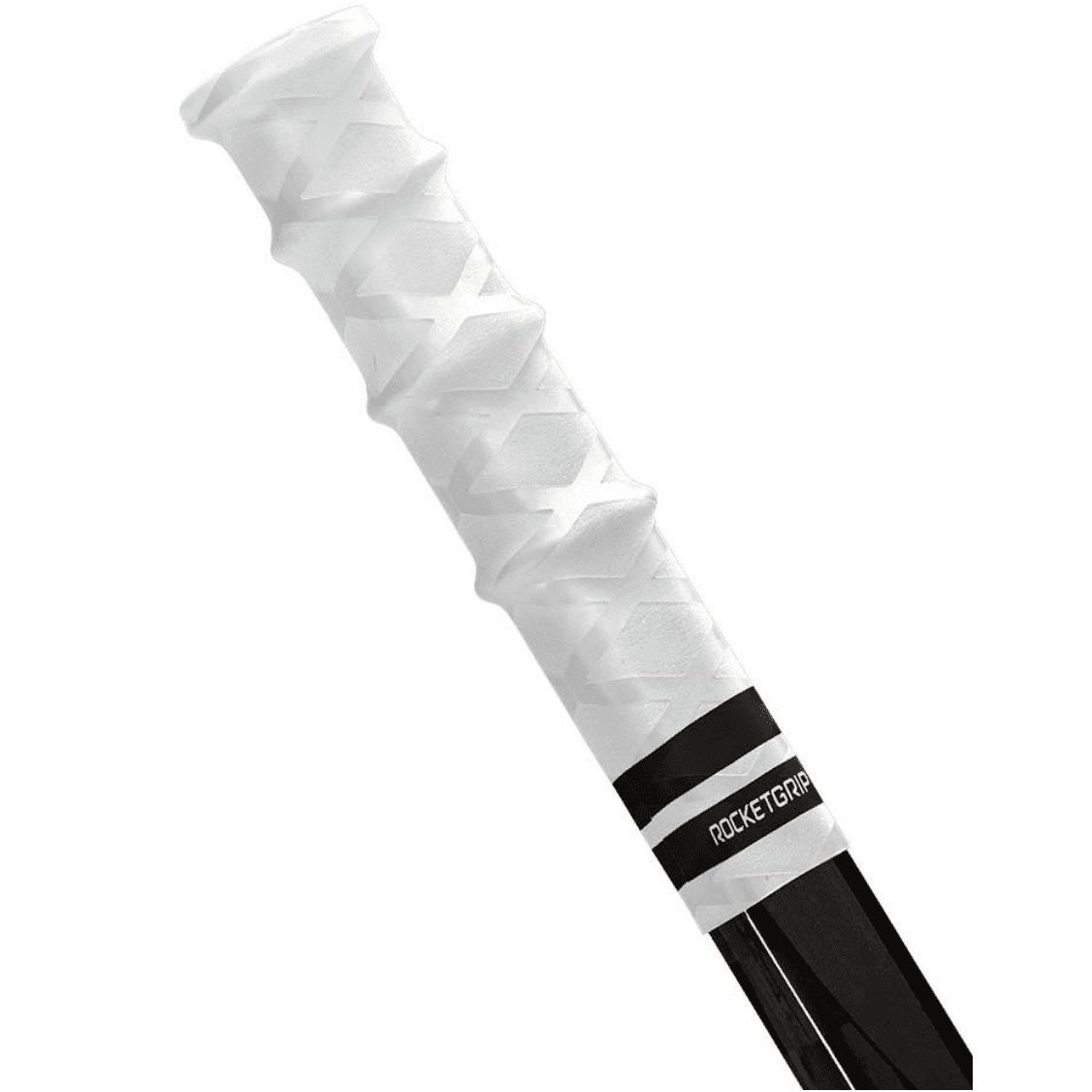 RocketGrip Rubber Hockey Grip - White / Black