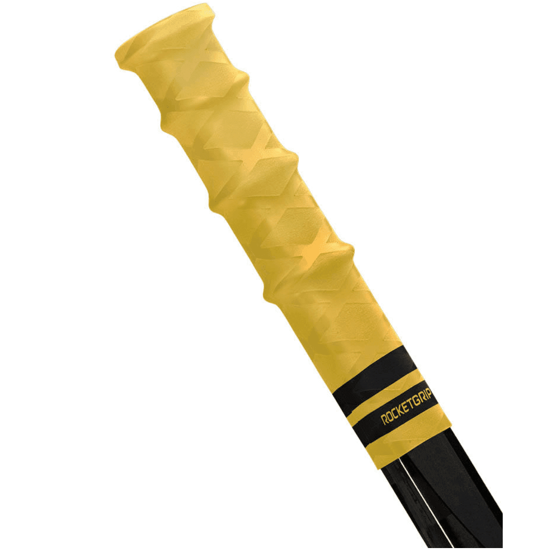 RocketGrip Rubber Hockey Grip - Yellow / White