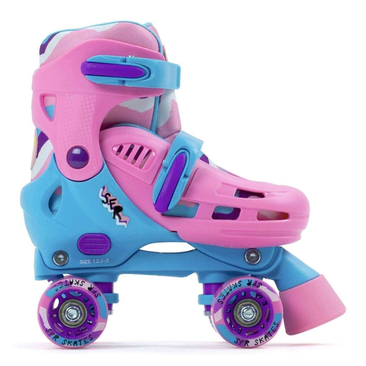 SFR Hurricane III Adjustable Pink/Blue Quad Skates