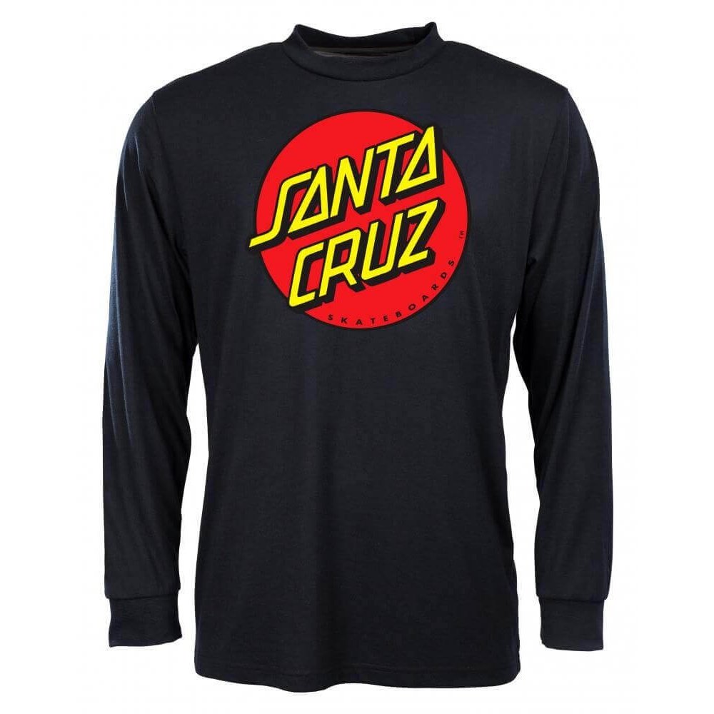 Santa Cruz Classic Dot Long Sleeve T Shirt Black