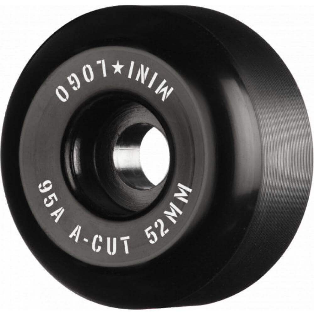 Mini Logo 52mm A-cut 95a Black Wheels
